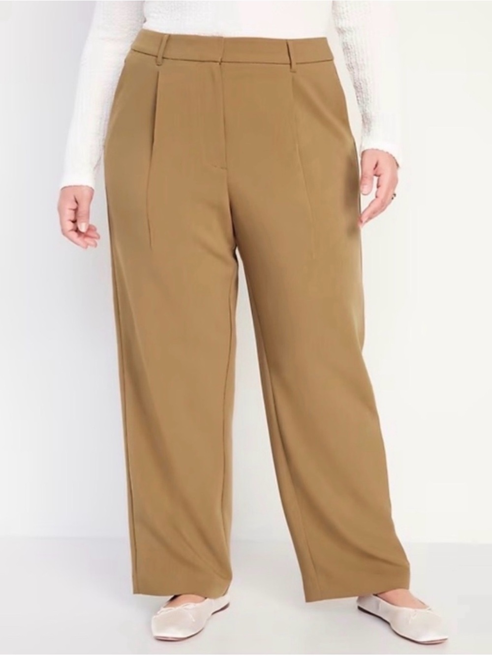 Old Navy Camel Extra High-Waisted Taylor Wide-Leg Trouser Pants